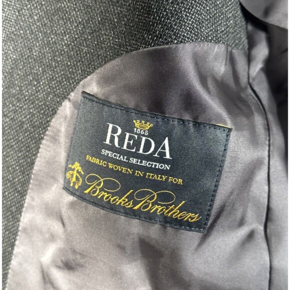 Brooks Brothers Regent Blazer Men’s Size 40R Reda Wool Fabric Woven Charcoal - Picture 16 of 16